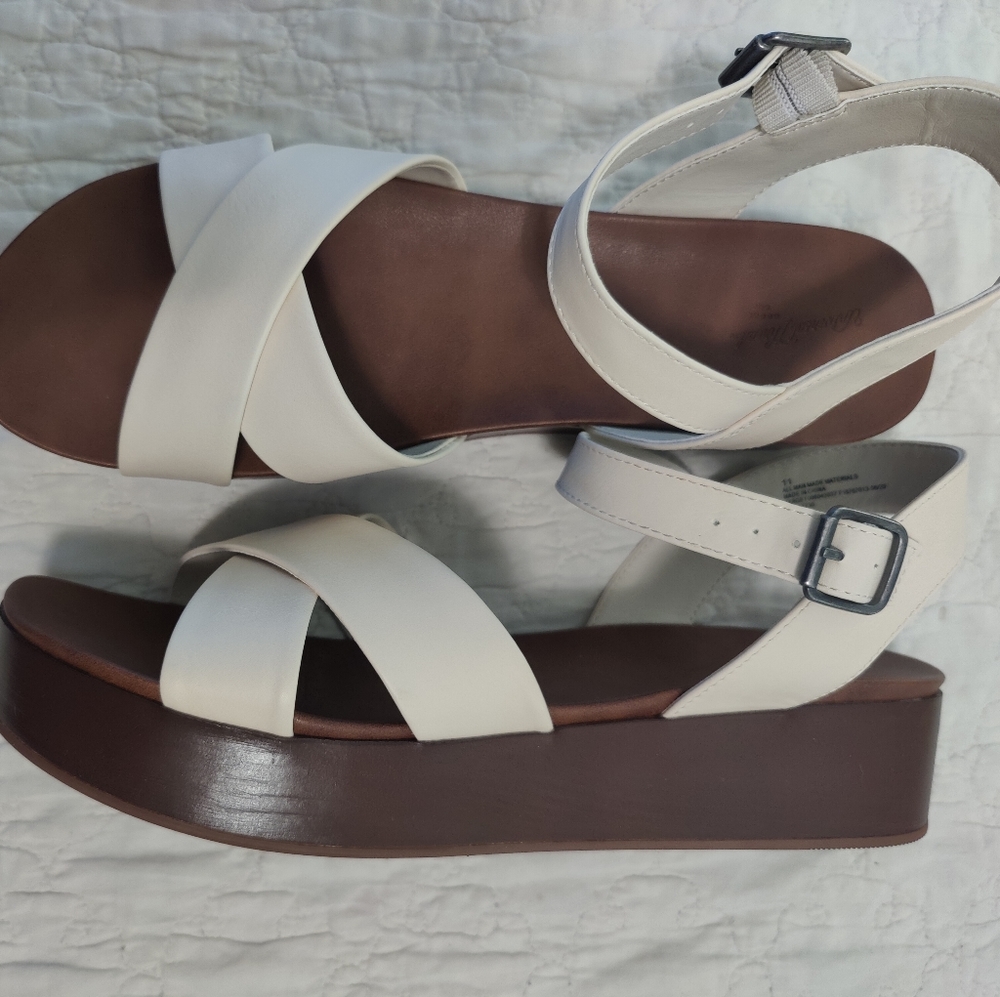 Off White Platform Sandals